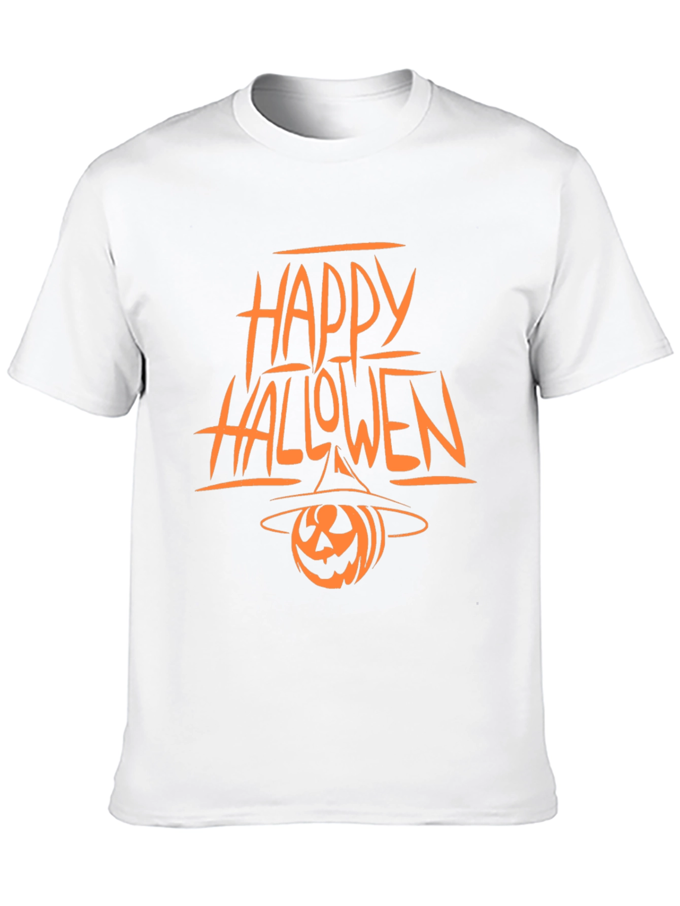 Happy Halloween Pumpkin Witch Hat Black T-Shirt