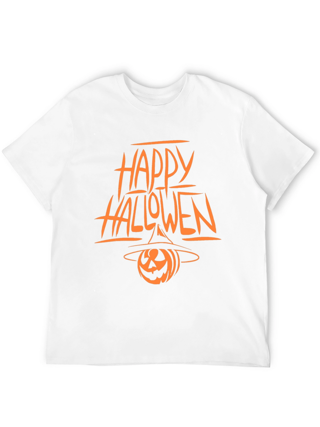 Happy Halloween Pumpkin Witch Hat Black T-Shirt
