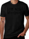 Gym Now Wine Later Graphic Tee