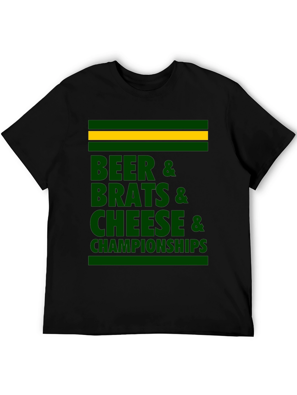 Beer Brats Cheese Championships Graphic T-Shirt
