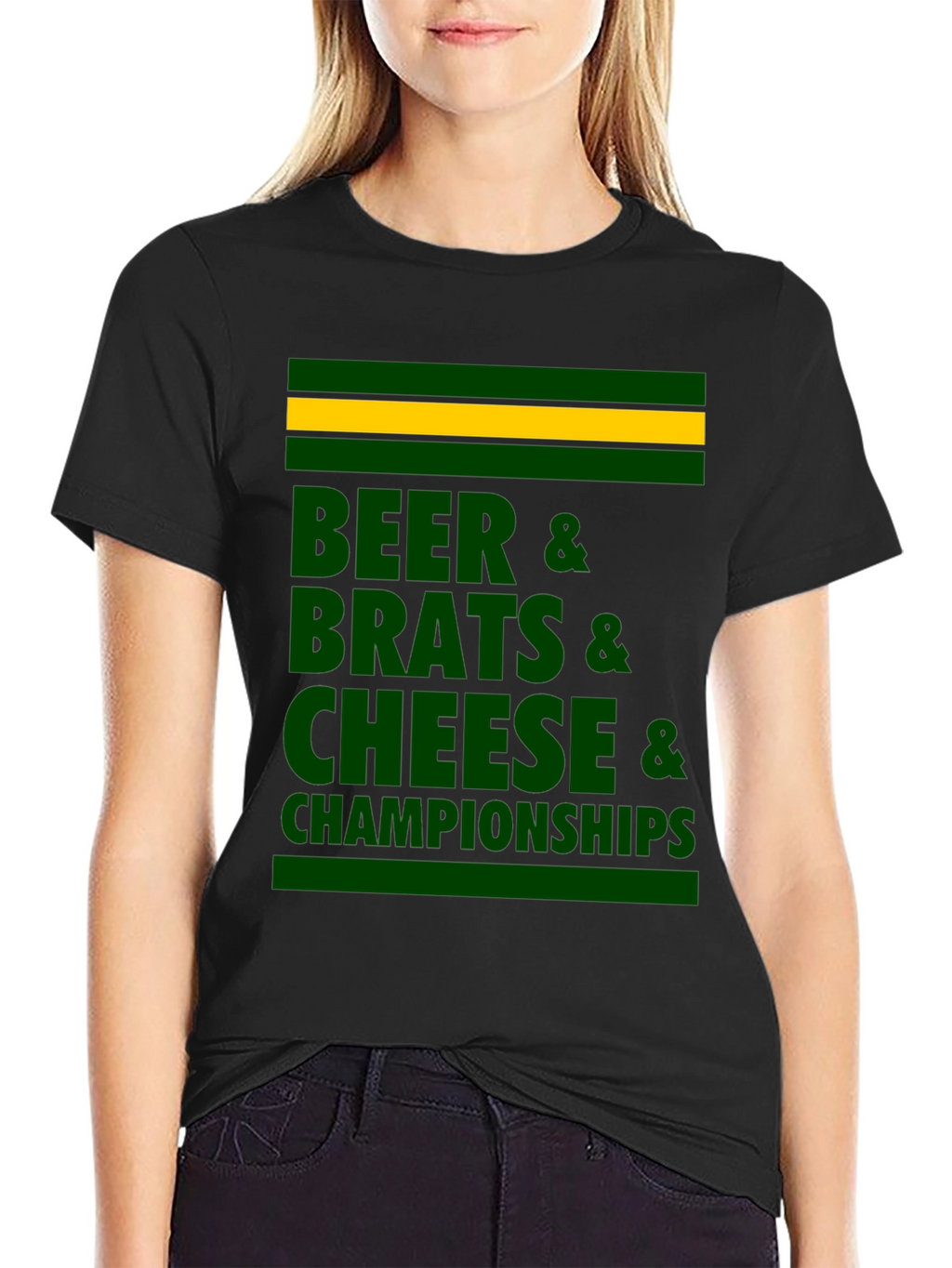 Beer Brats Cheese Championships Graphic T-Shirt