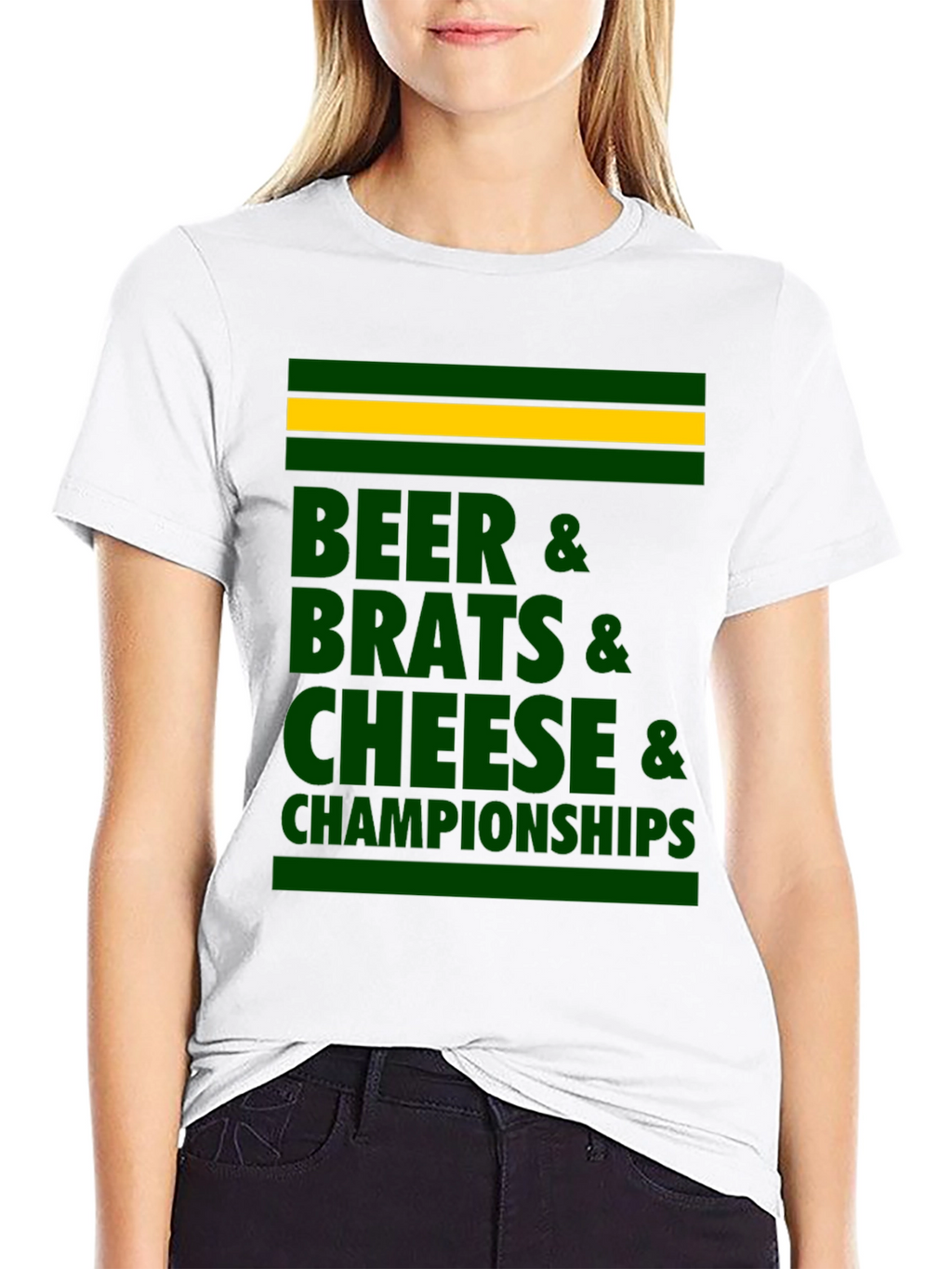 Beer Brats Cheese Championships Graphic T-Shirt