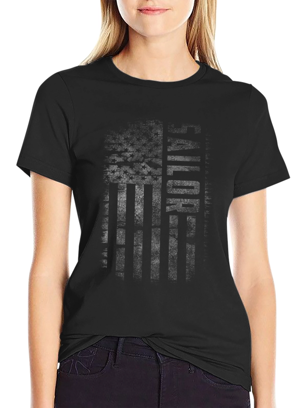 Valor Distressed Flag Graphic Tee