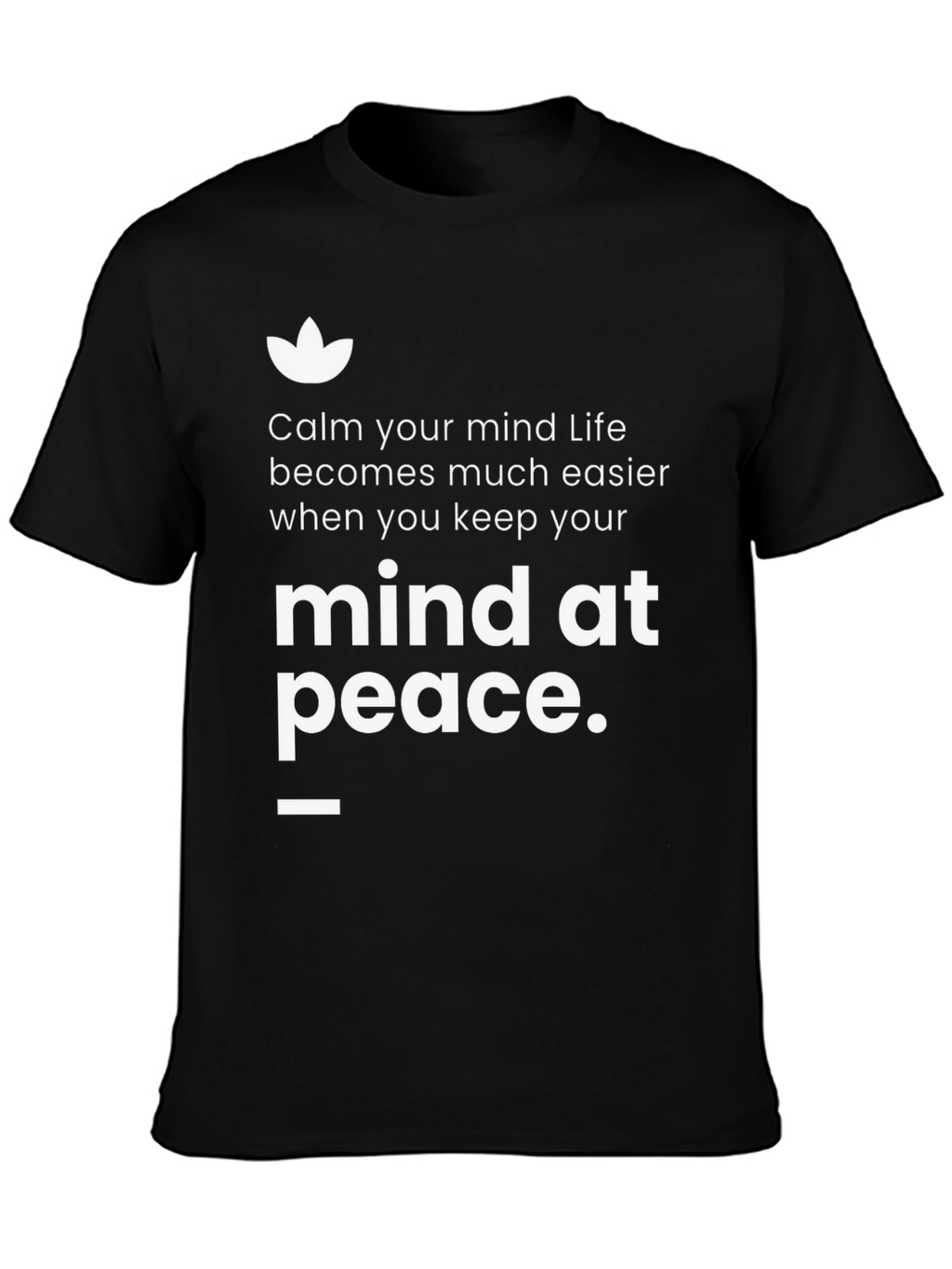 Mind At Peace Graphic T-Shirt - Black