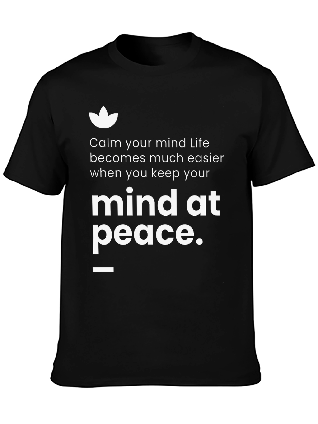 Mind At Peace Graphic T-Shirt - Black
