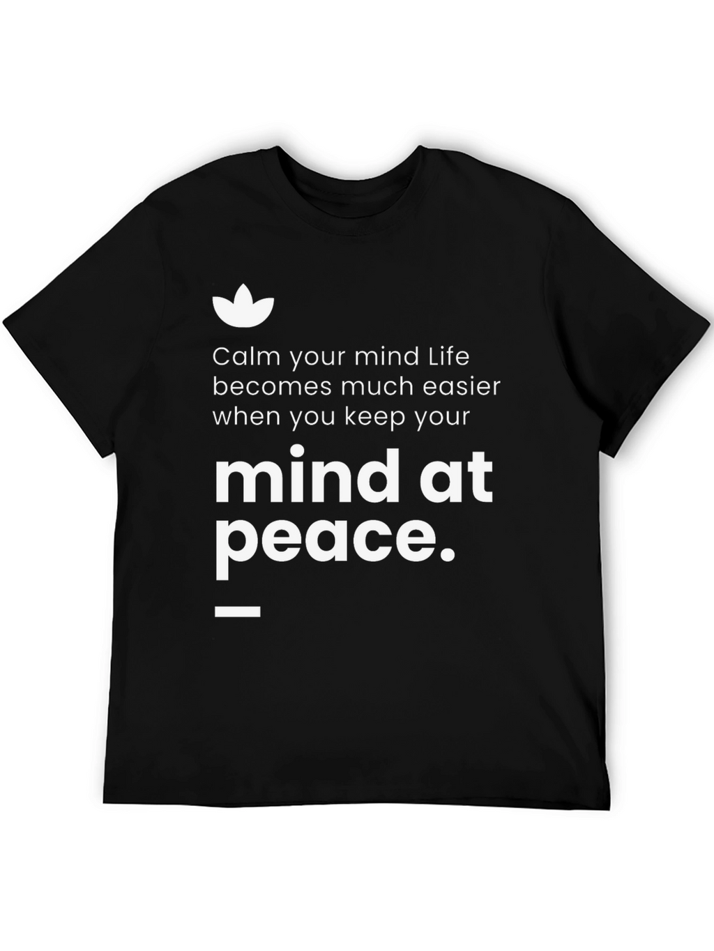 Mind At Peace Graphic T-Shirt - Black