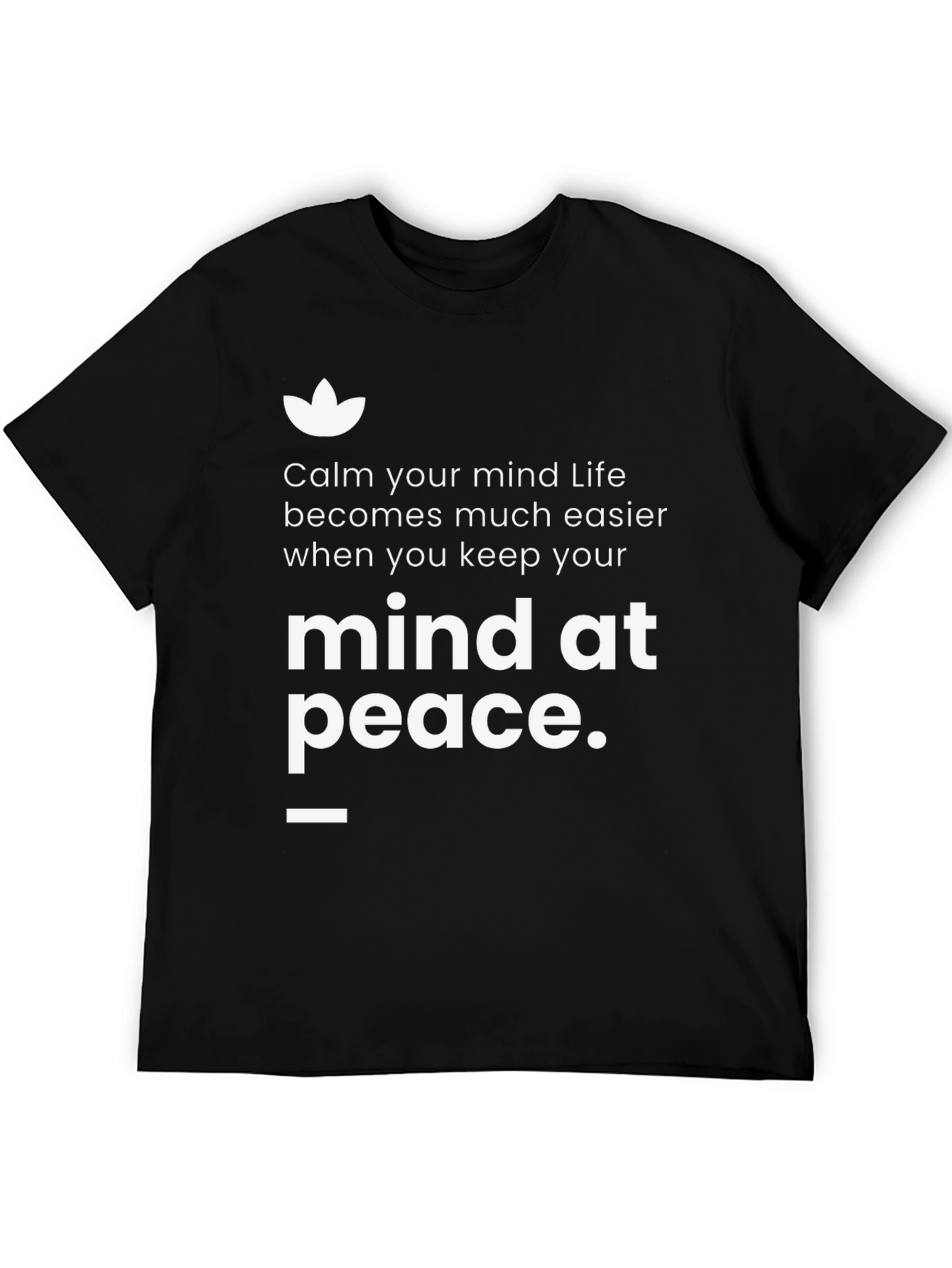 Mind At Peace Graphic T-Shirt - Black