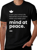 Mind At Peace Graphic T-Shirt - Black