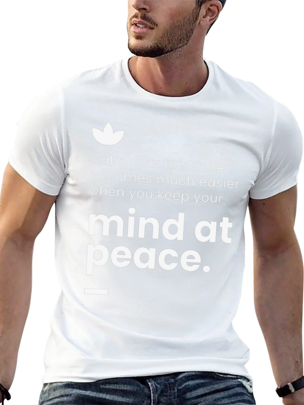 Mind At Peace Graphic T-Shirt - Black