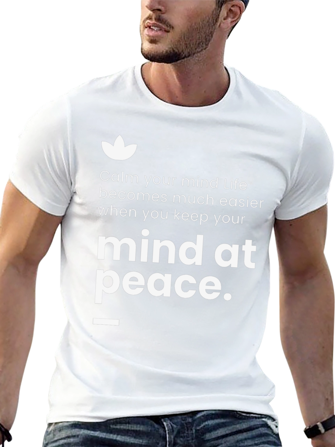 Mind At Peace Graphic T-Shirt - Black