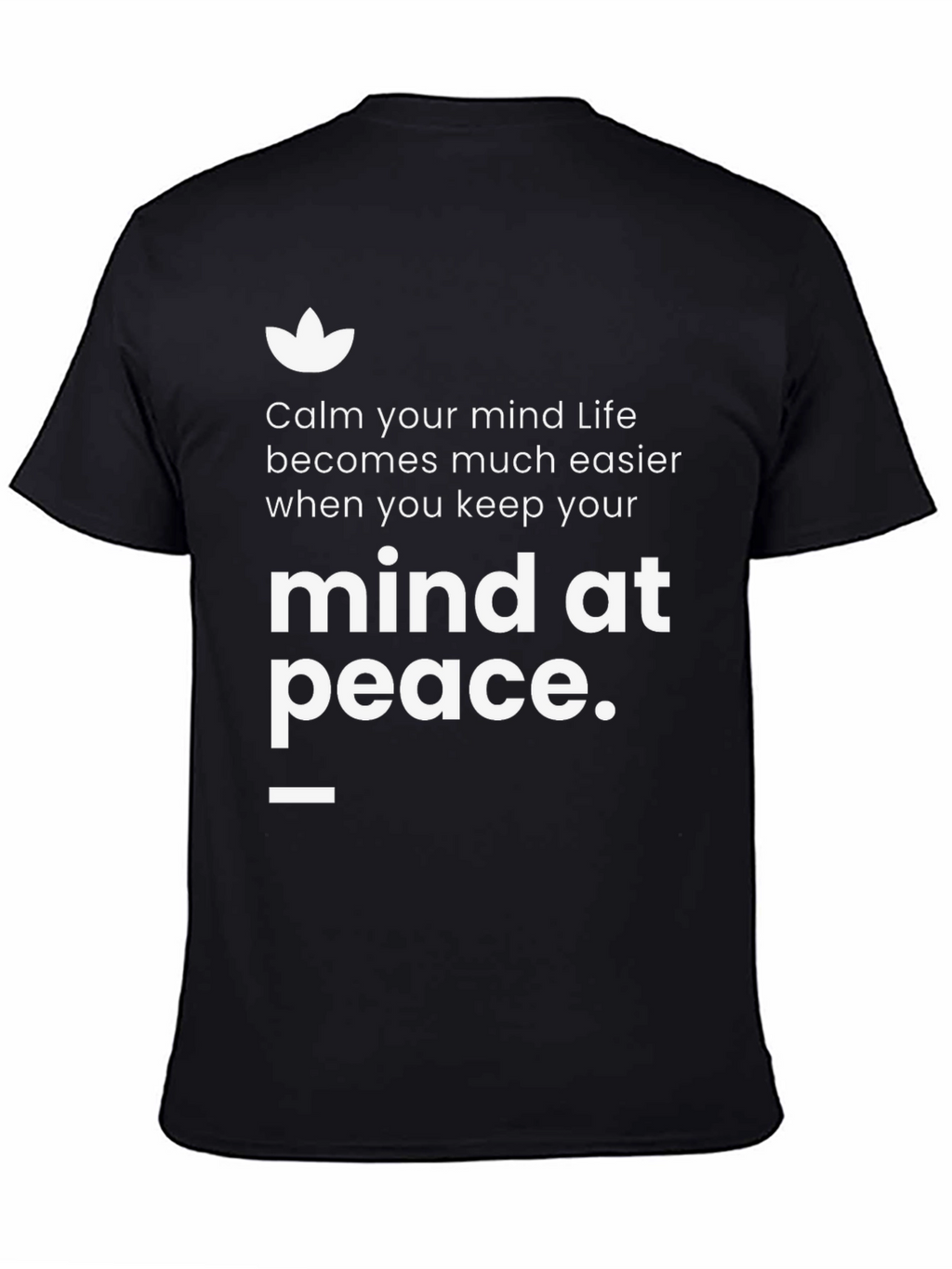 Mind At Peace Graphic T-Shirt - Black