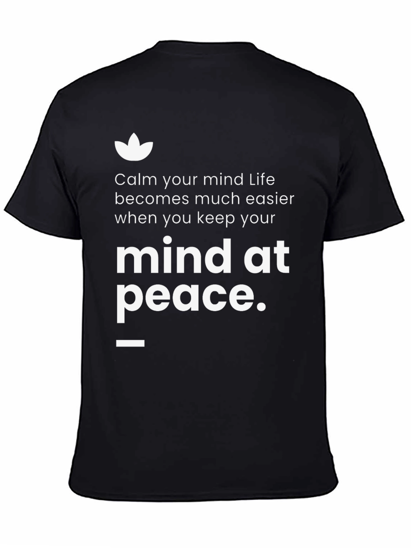 Mind At Peace Graphic T-Shirt - Black
