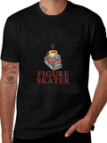 Figure Skater Reads Books and Drinks Coffee T-Shirt