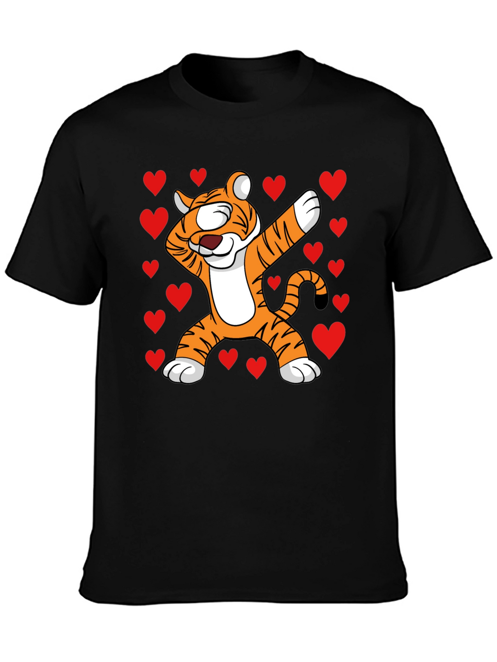 Dabbing Tiger Valentines Day T-Shirt