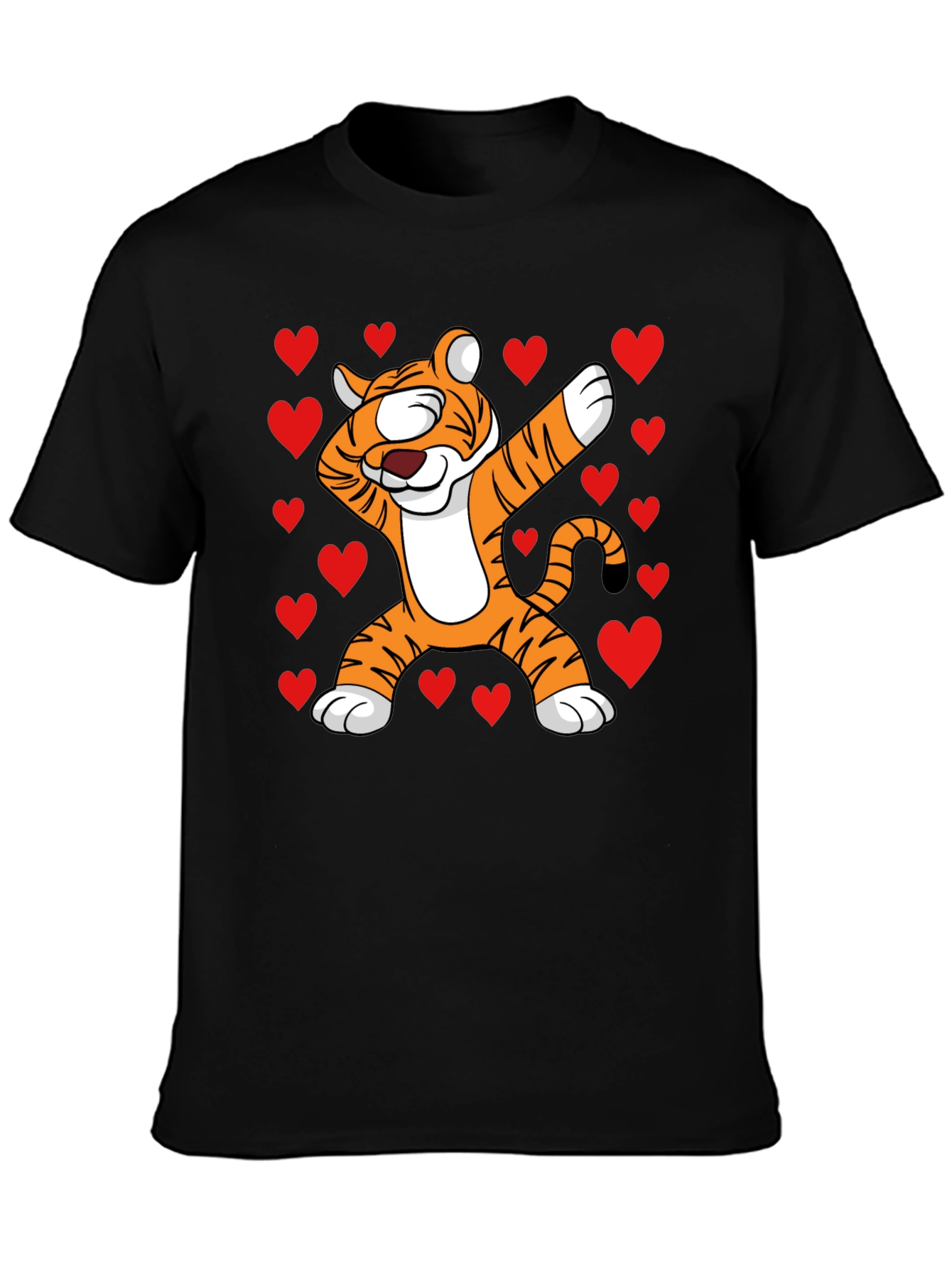 Dabbing Tiger Valentines Day T-Shirt