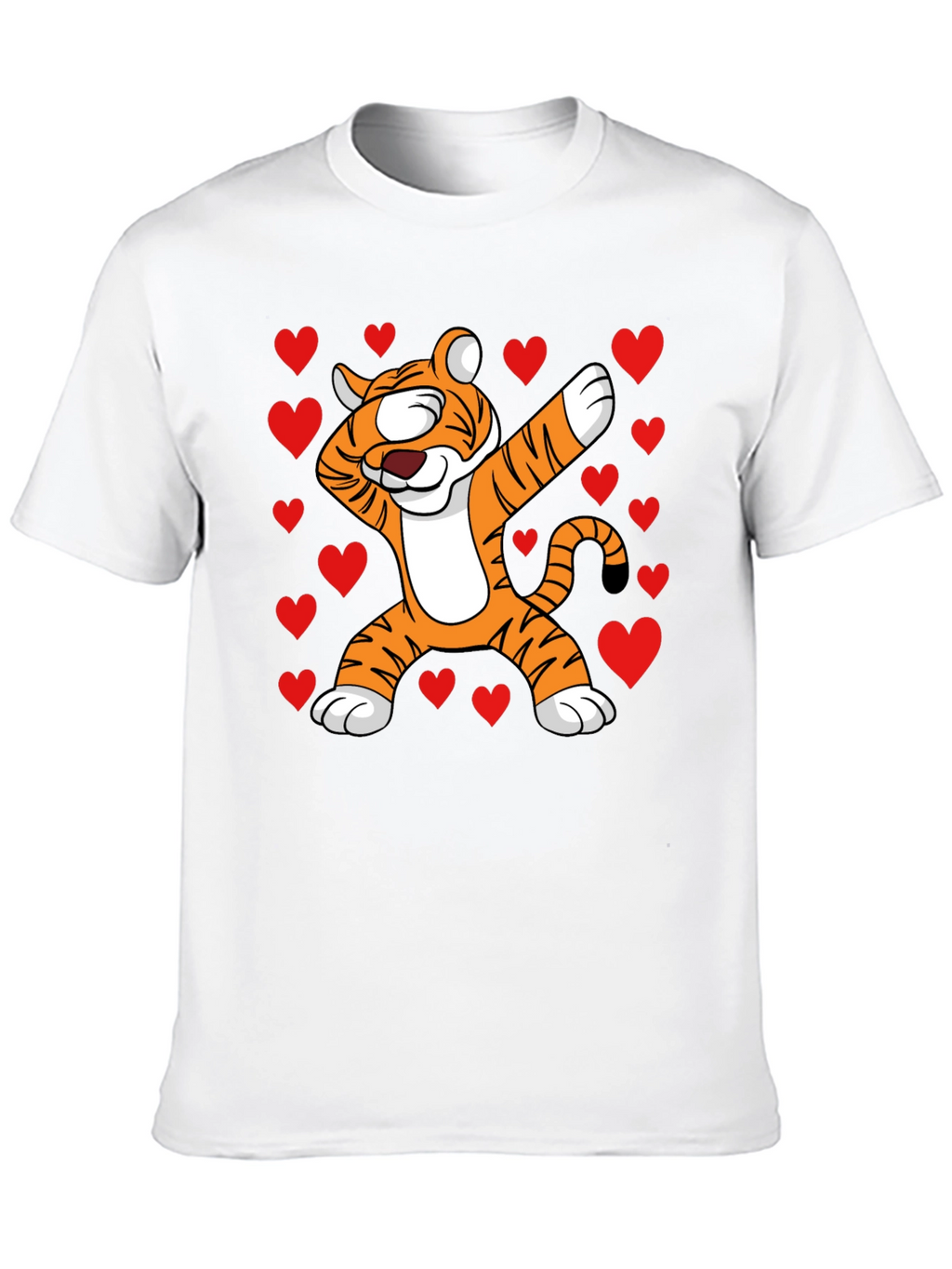 Dabbing Tiger Valentines Day T-Shirt