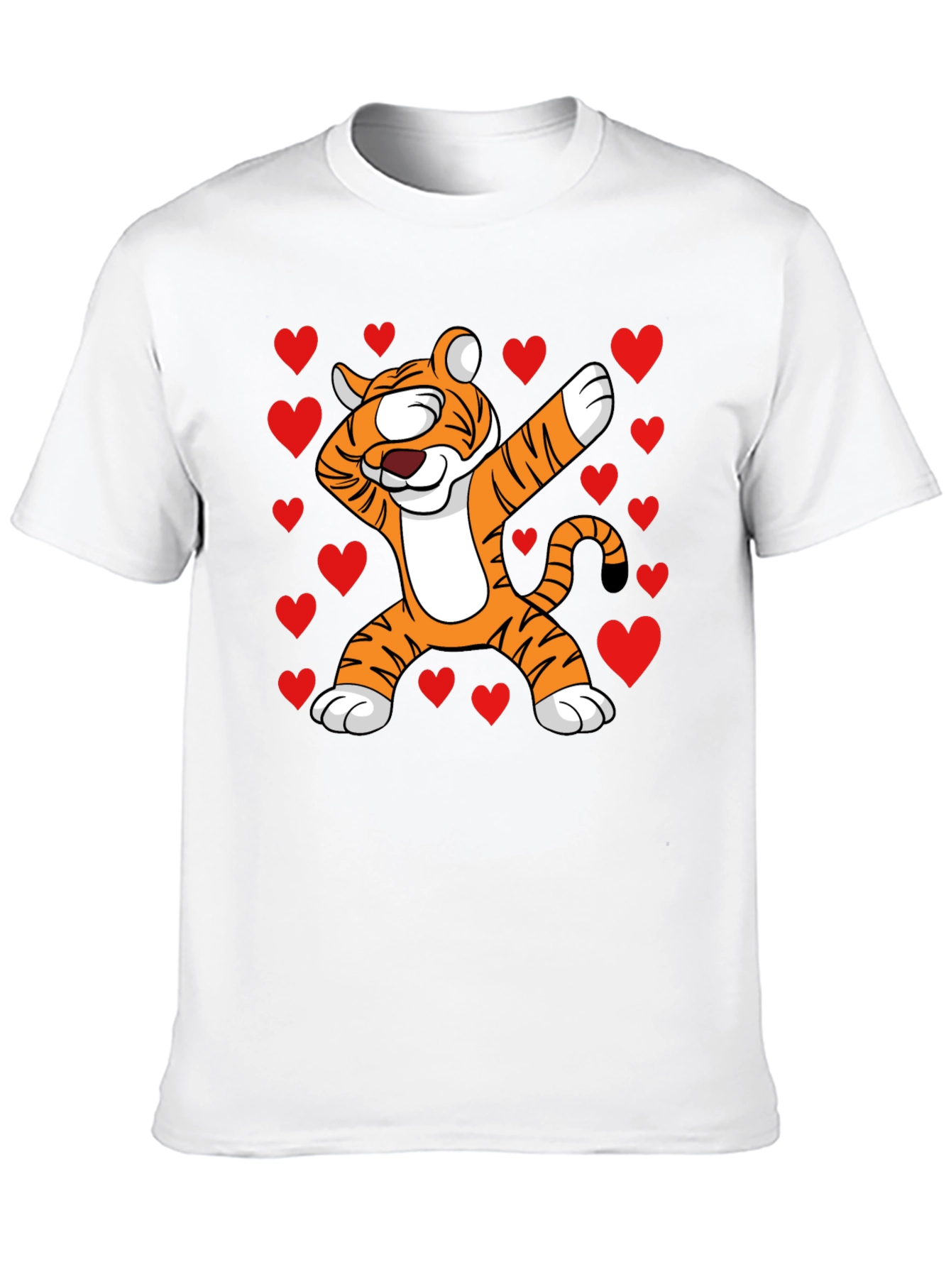 Dabbing Tiger Valentines Day T-Shirt