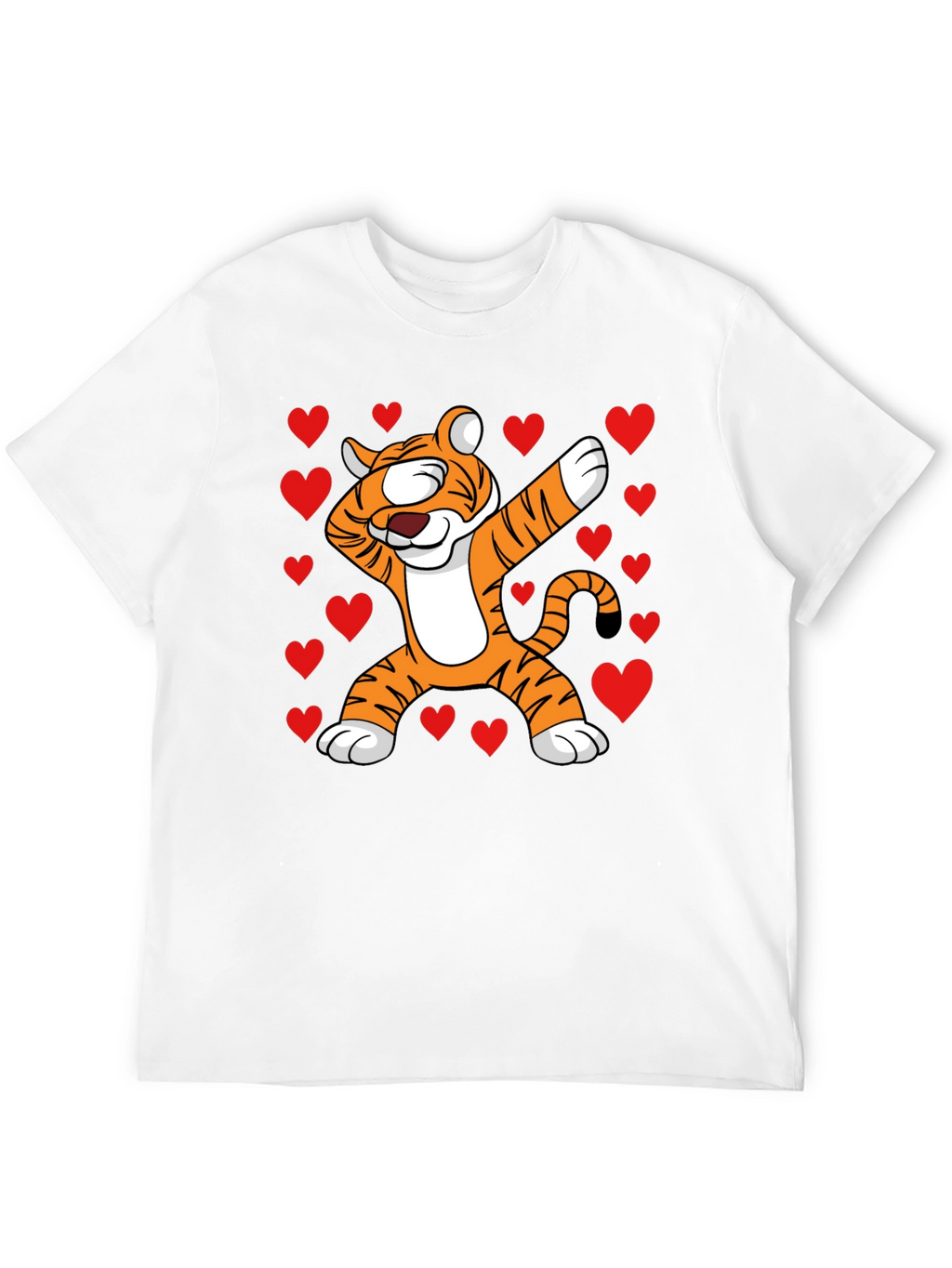 Dabbing Tiger Valentines Day T-Shirt