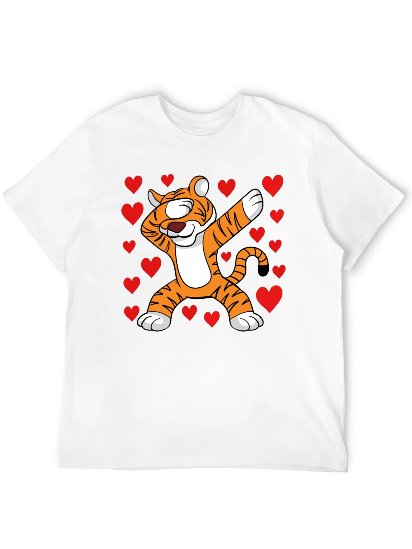 Dabbing Tiger Valentines Day T-Shirt