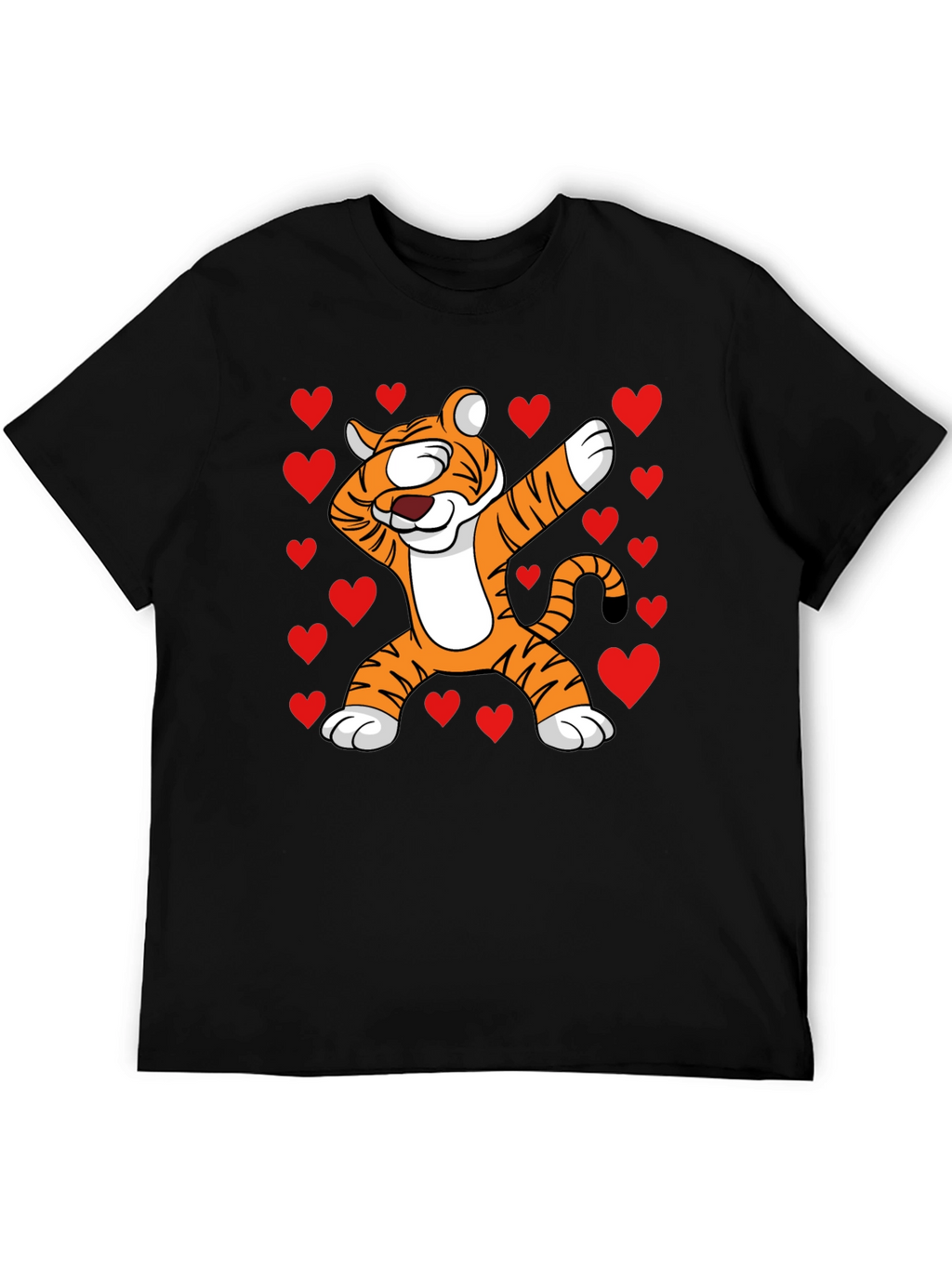 Dabbing Tiger Valentines Day T-Shirt