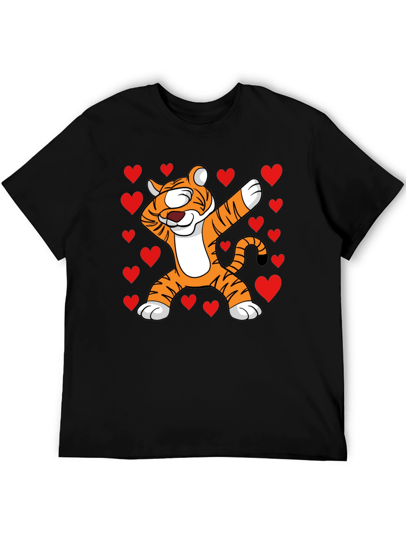 Dabbing Tiger Valentines Day T-Shirt