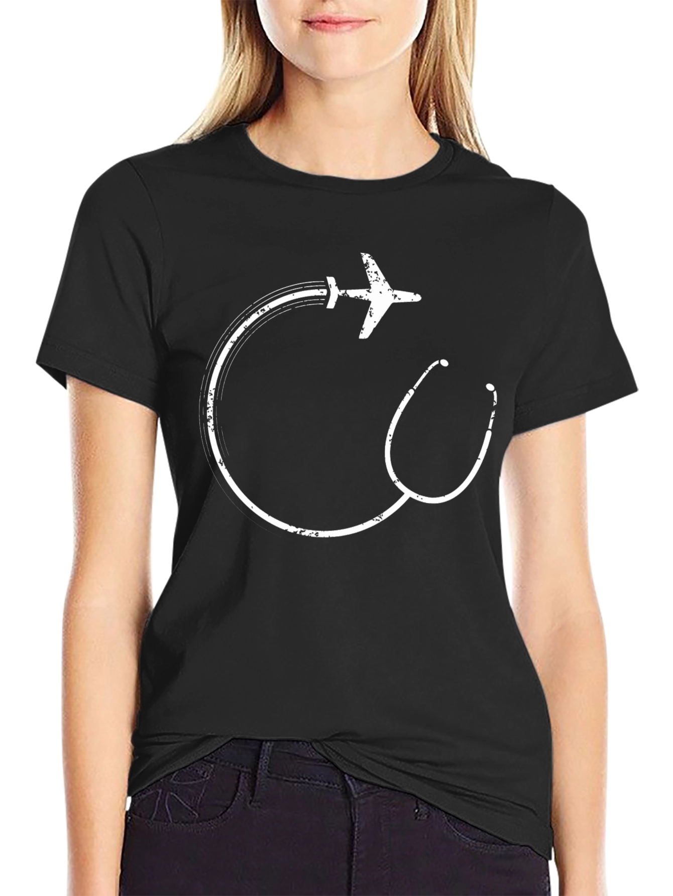 Aviation Doctor Tee - Airplane Stethoscope T-Shirt
