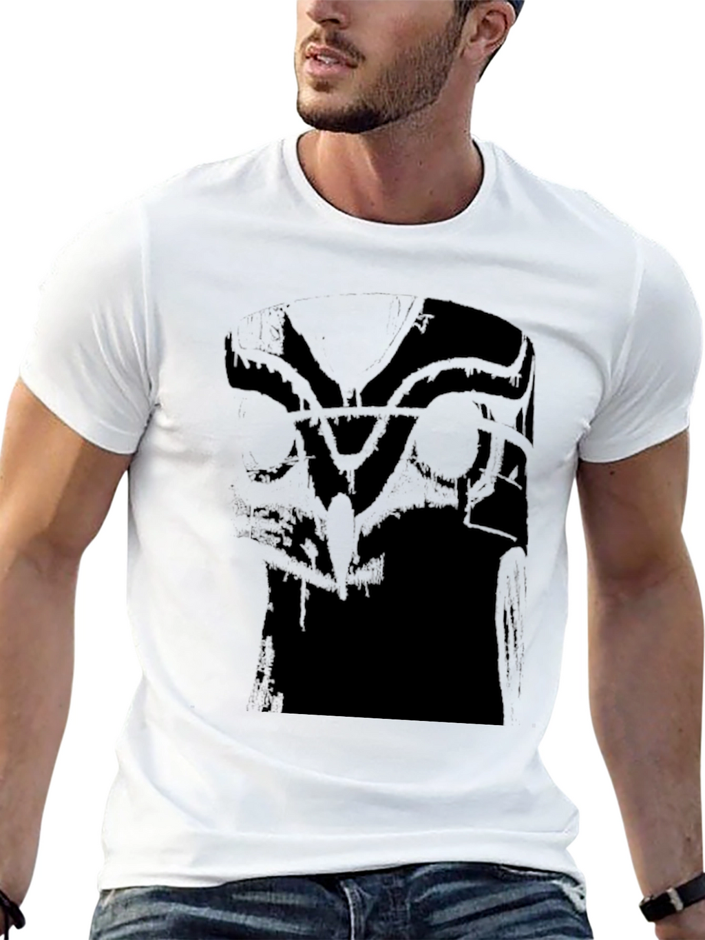 Abstract Graphic Black Tee