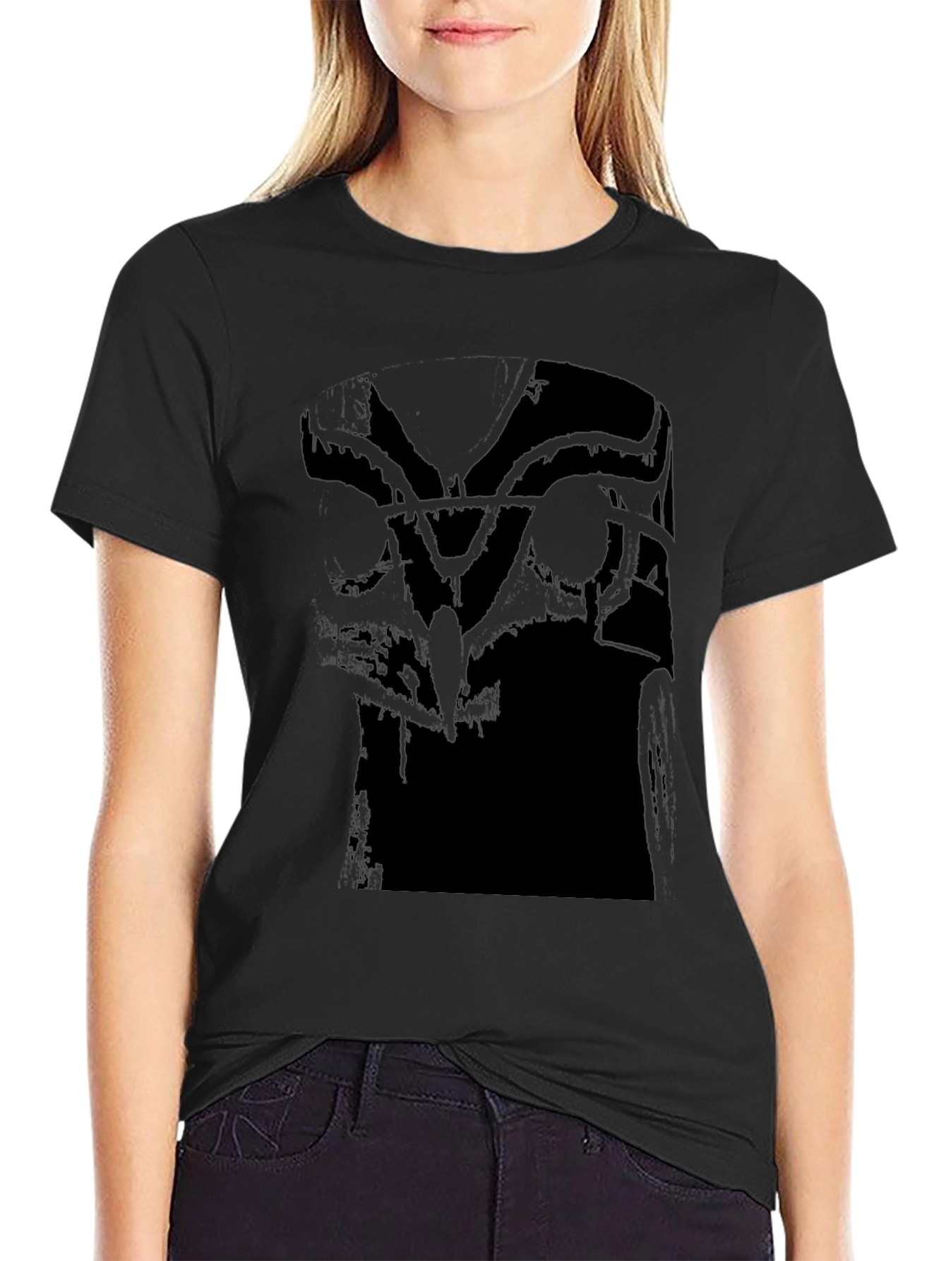 Abstract Graphic Black Tee