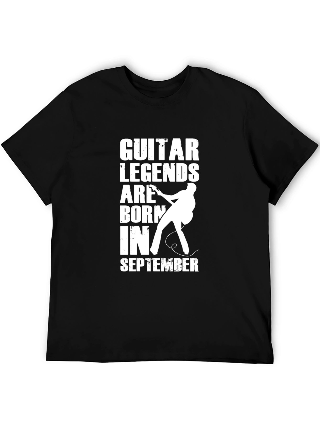 Guitar Legends Born in September Black T-Shirt