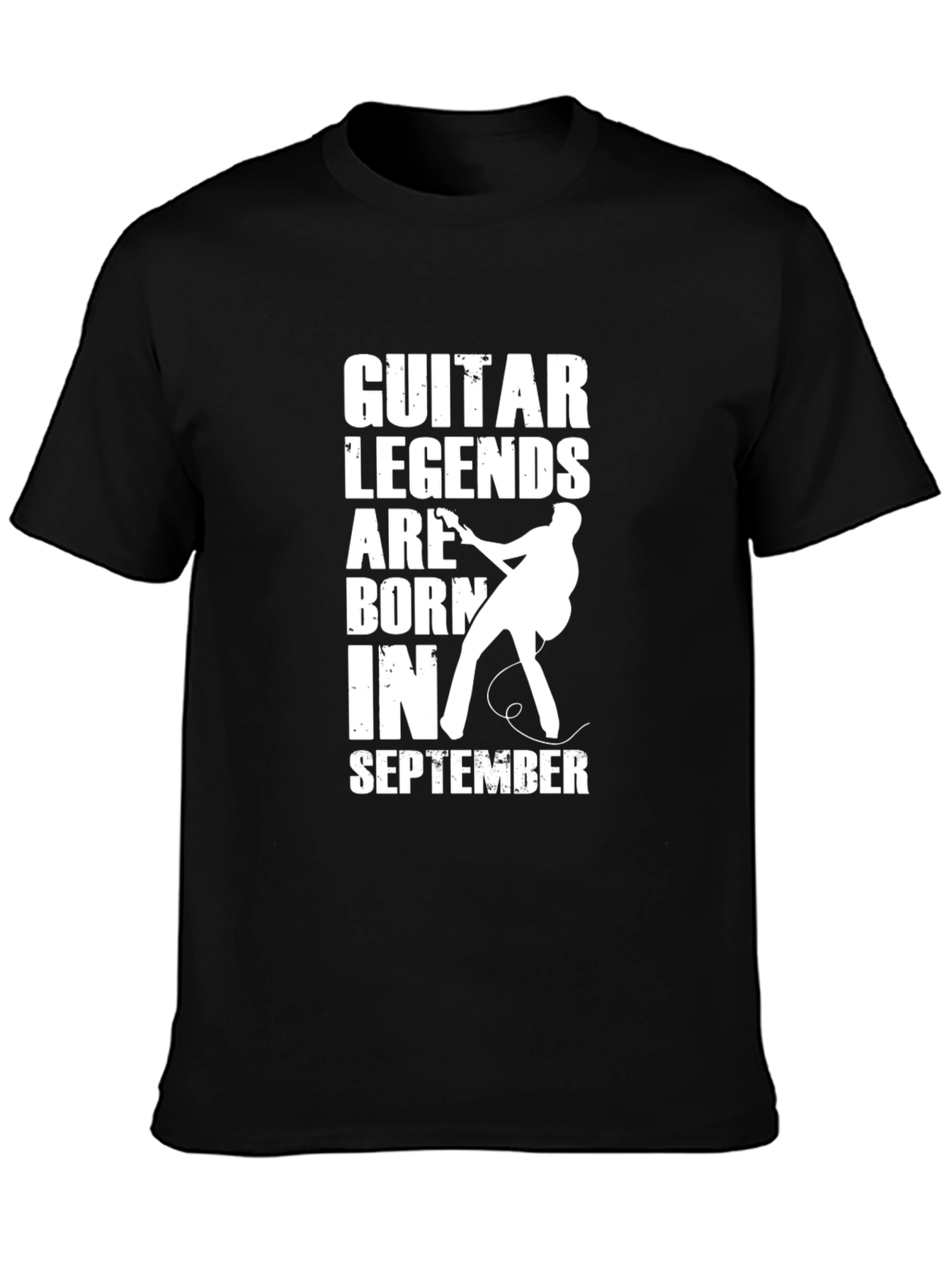 Guitar Legends Born in September Black T-Shirt