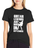 Guitar Legends Born in September Black T-Shirt