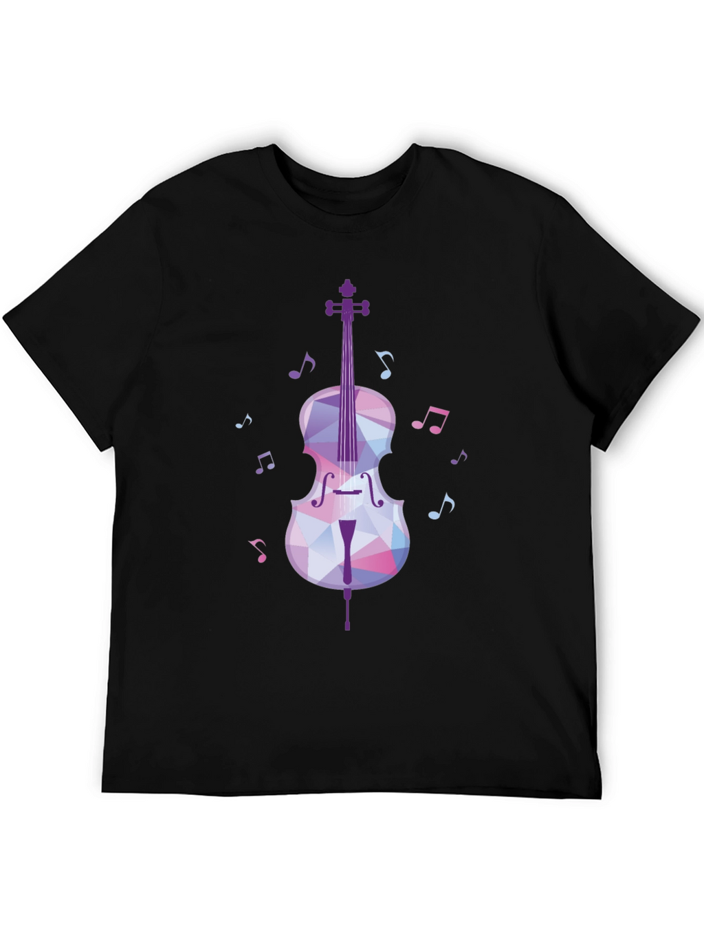 Musical Cello Graphic Tee - Black