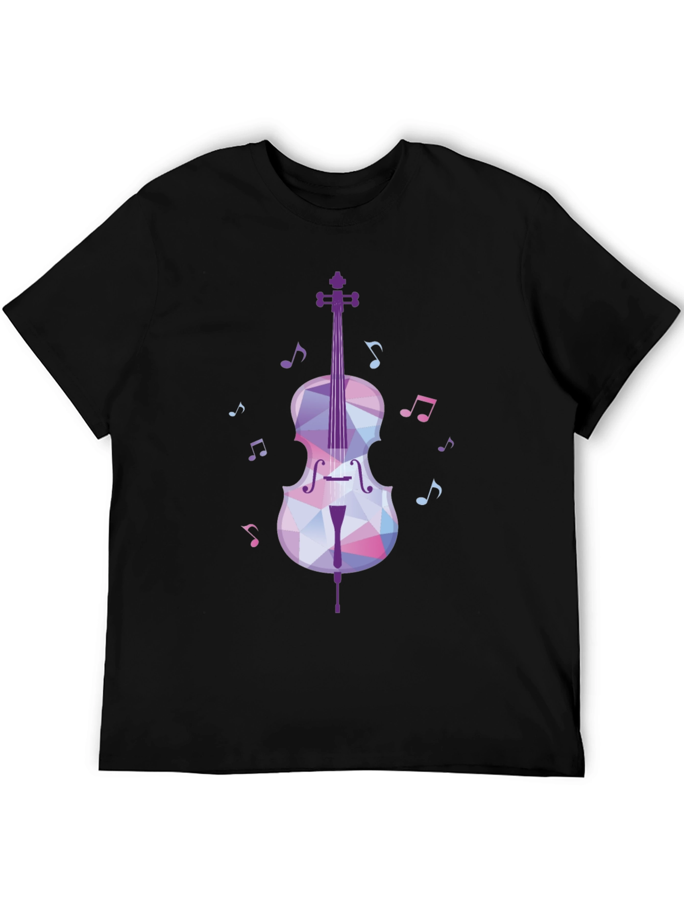 Musical Cello Graphic Tee - Black