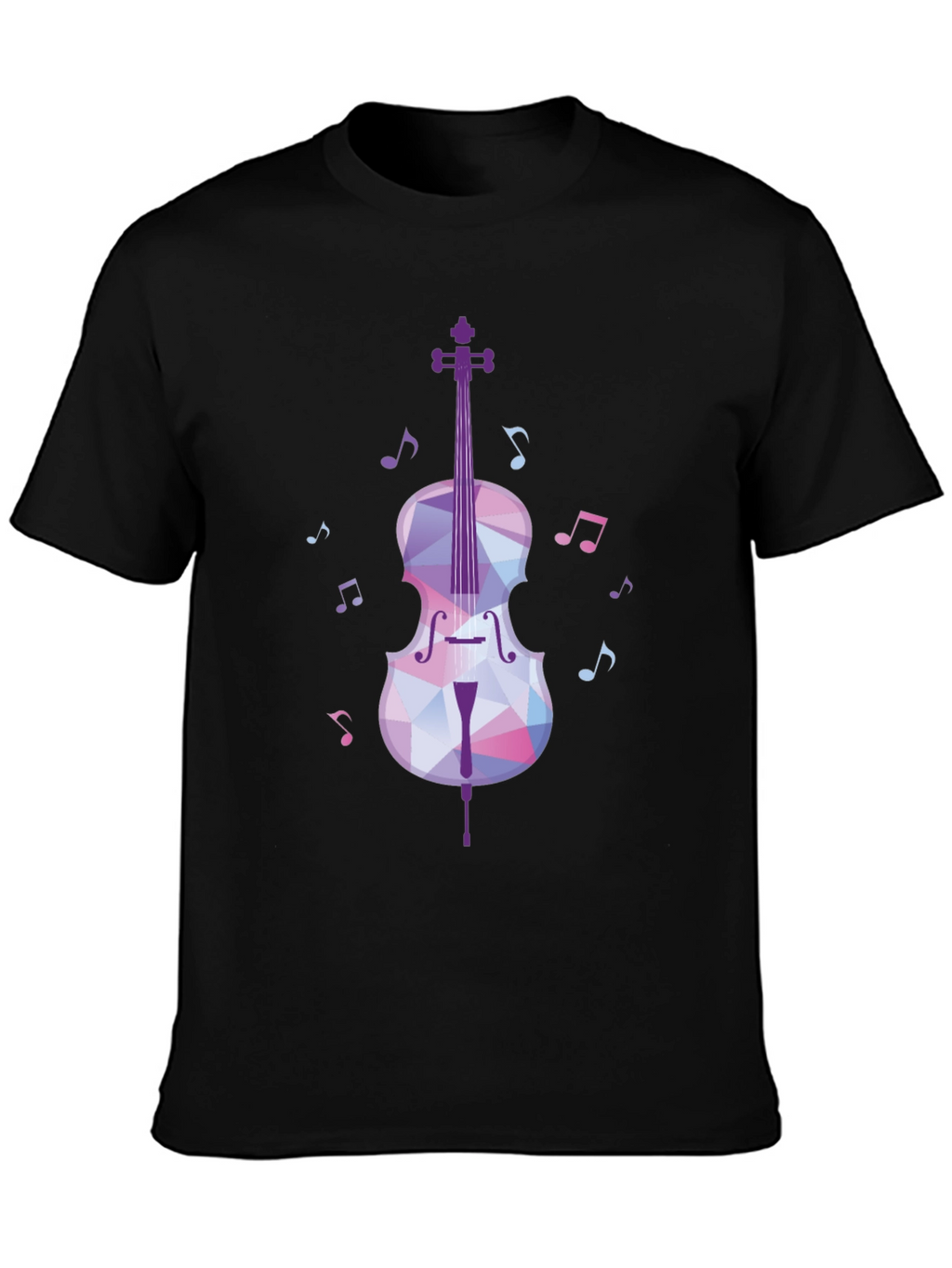 Musical Cello Graphic Tee - Black