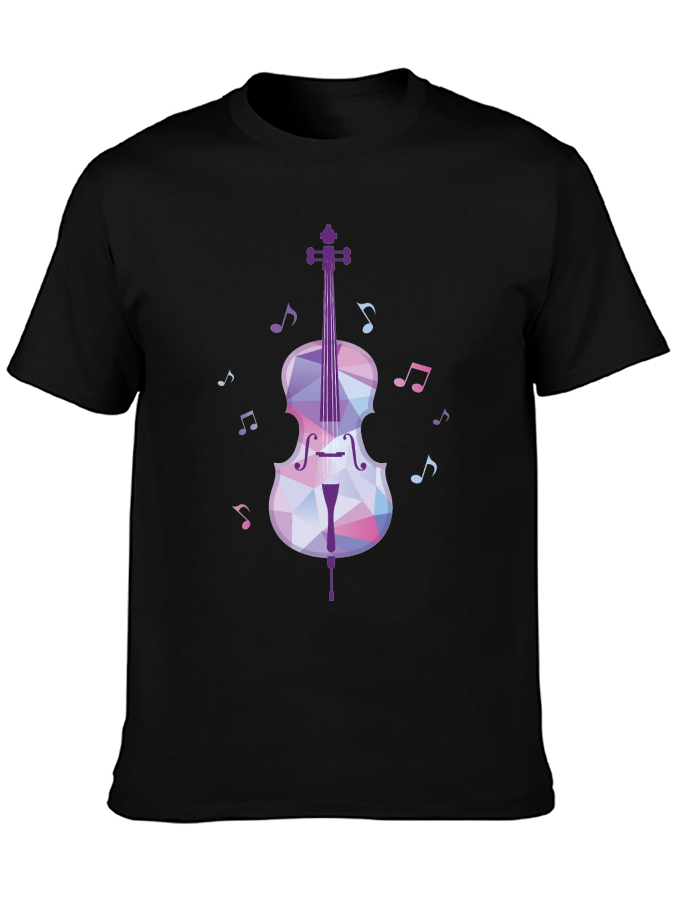 Musical Cello Graphic Tee - Black