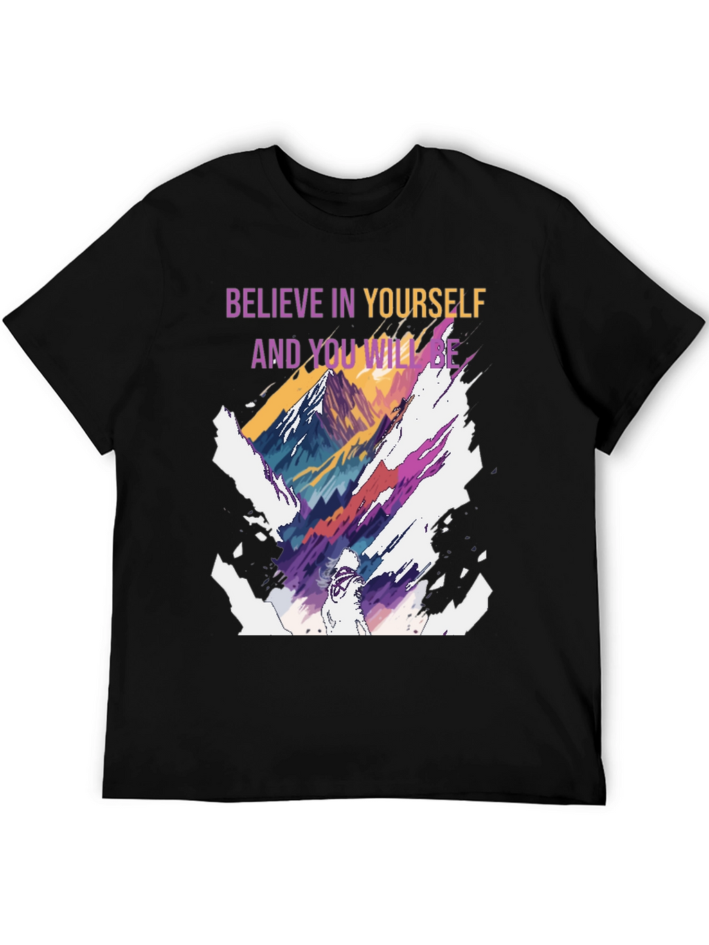 Believe in Yourself Graphic Tee - Black