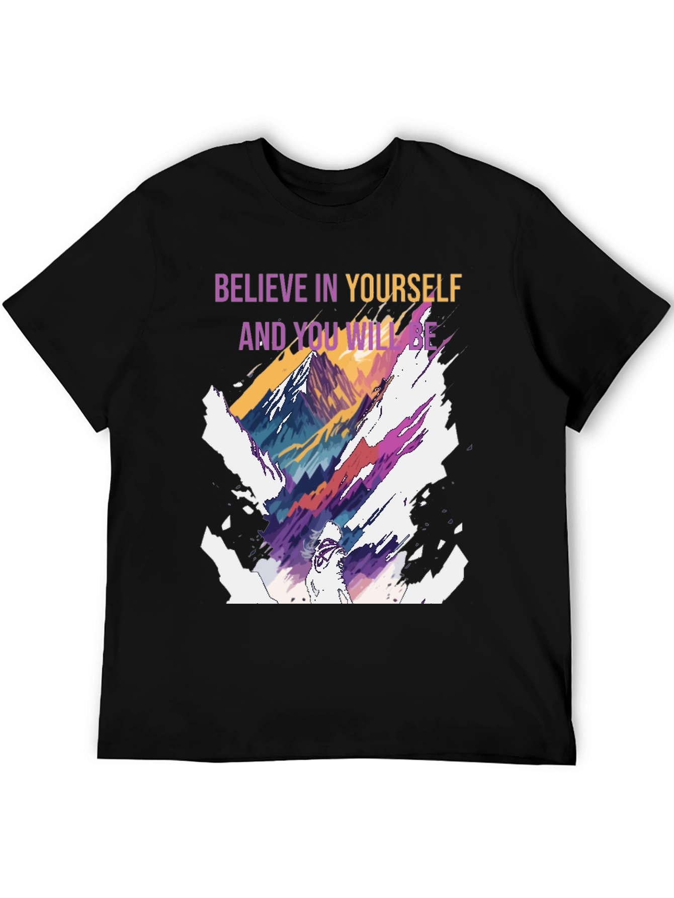 Believe in Yourself Graphic Tee - Black
