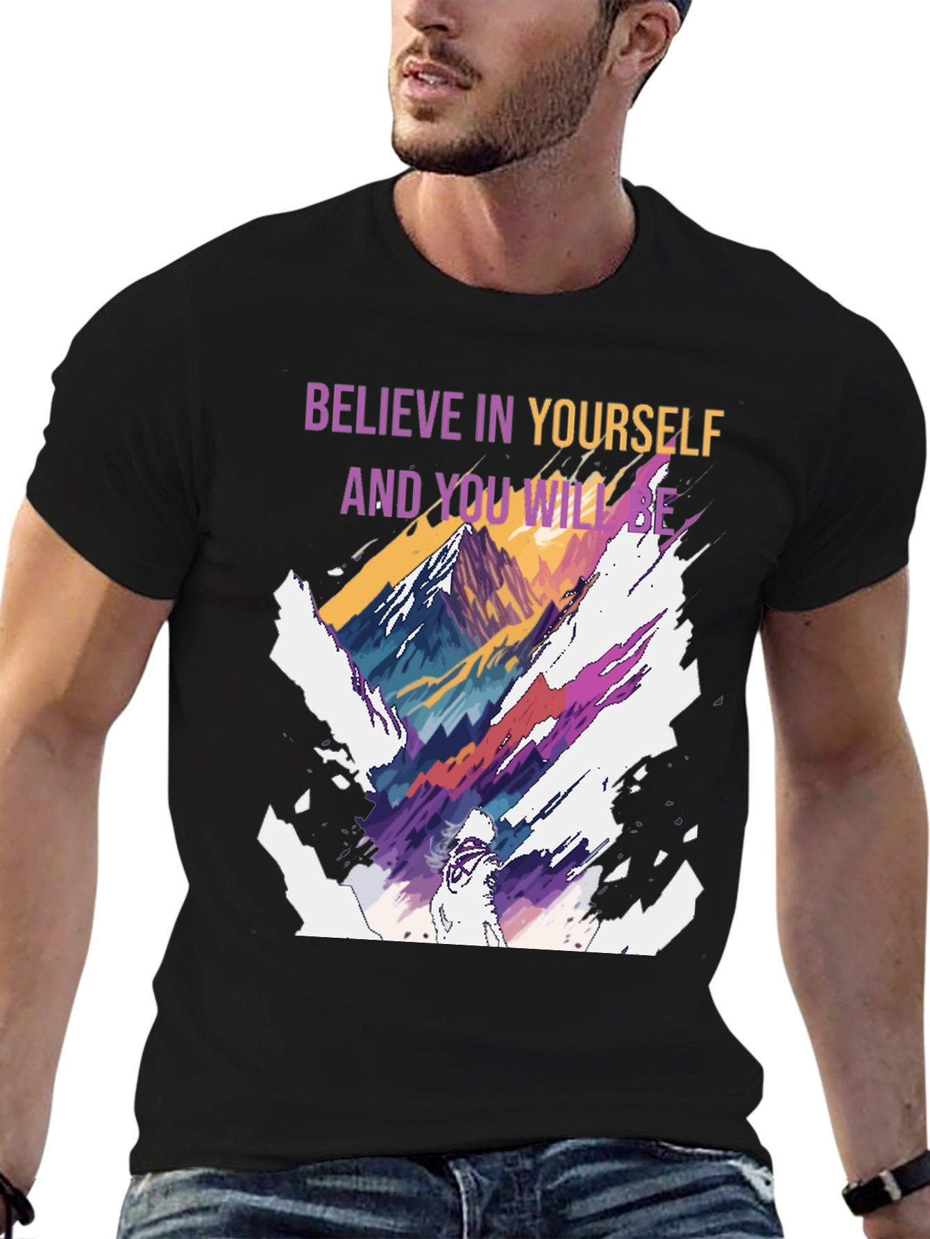 Believe in Yourself Graphic Tee - Black