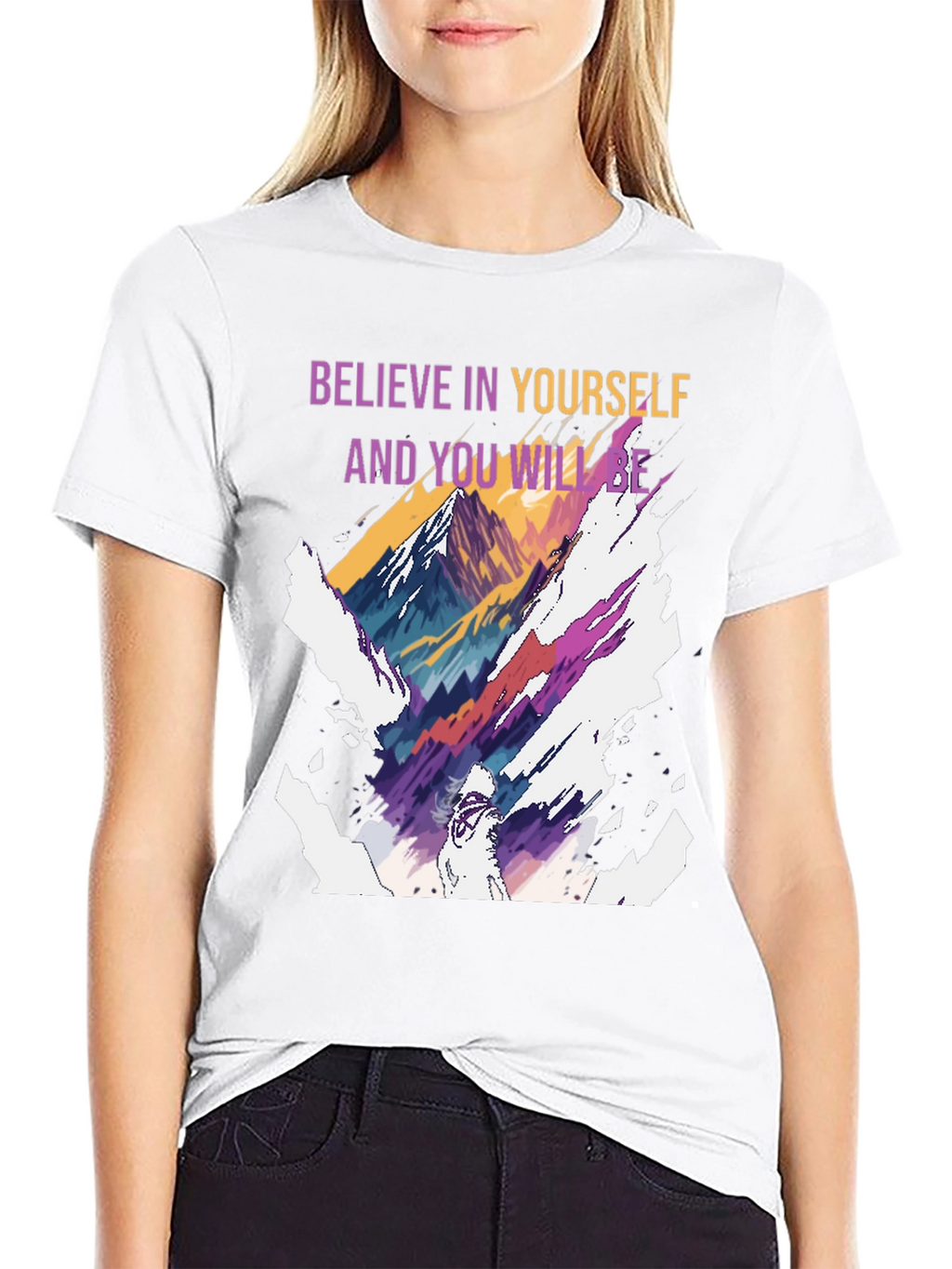 Believe in Yourself Graphic Tee - Black