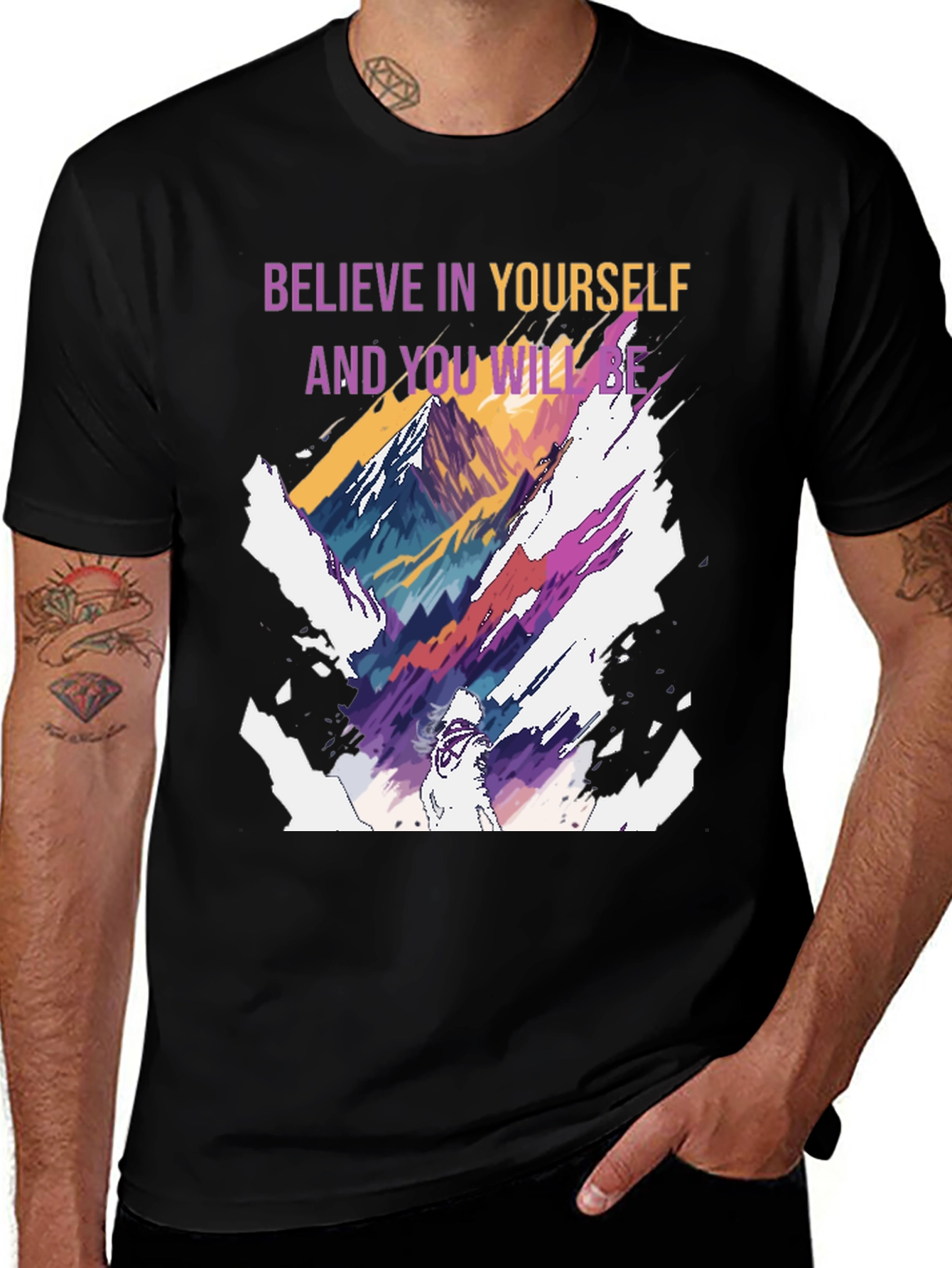 Believe in Yourself Graphic Tee - Black
