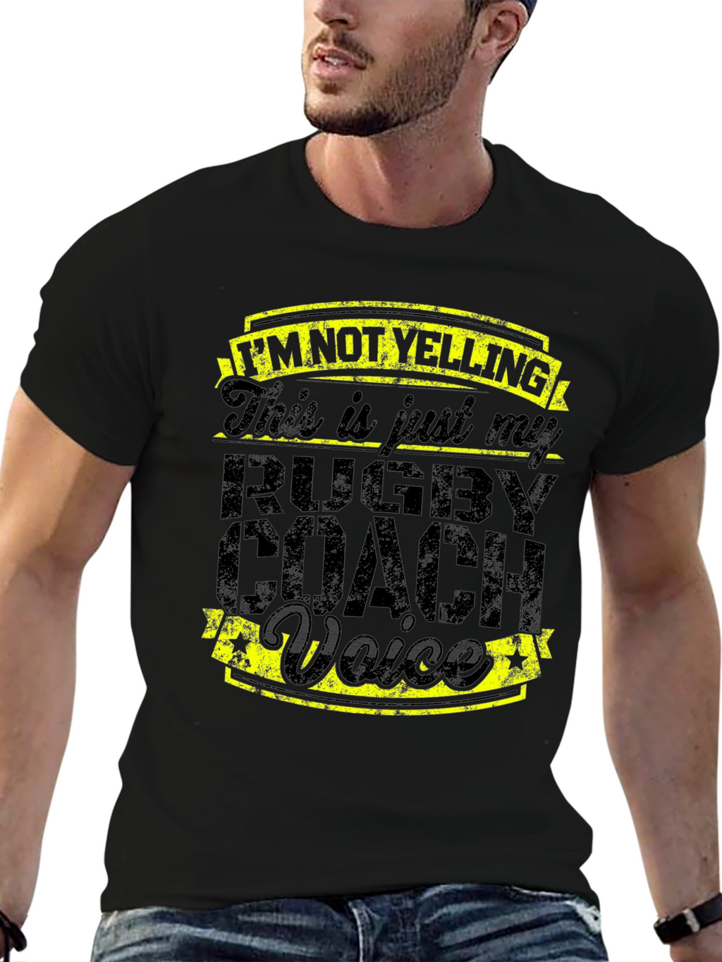 Rugby Coach Voice T-Shirt - Funny Slogan Tee