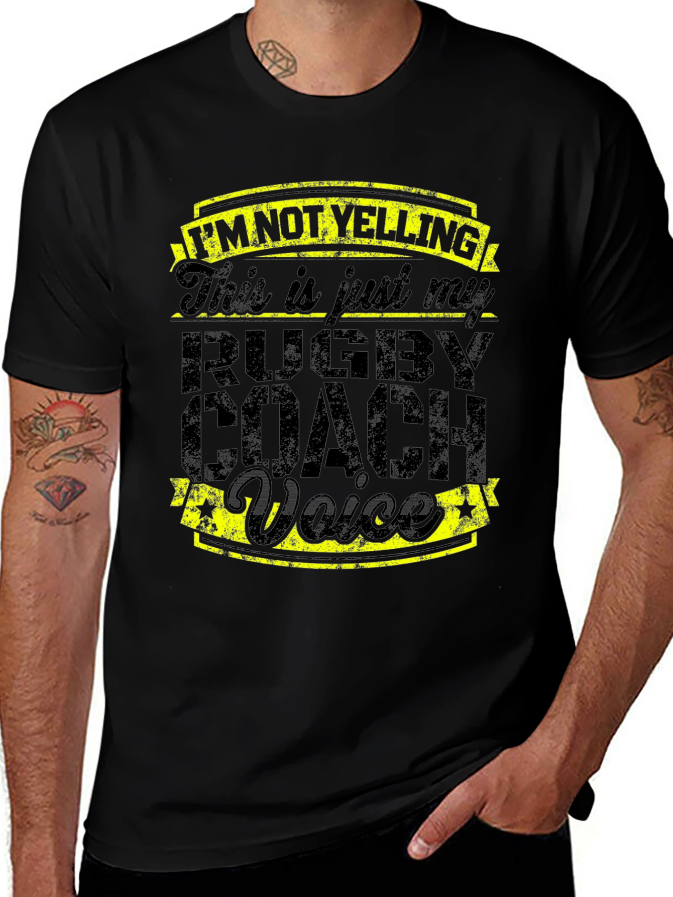 Rugby Coach Voice T-Shirt - Funny Slogan Tee