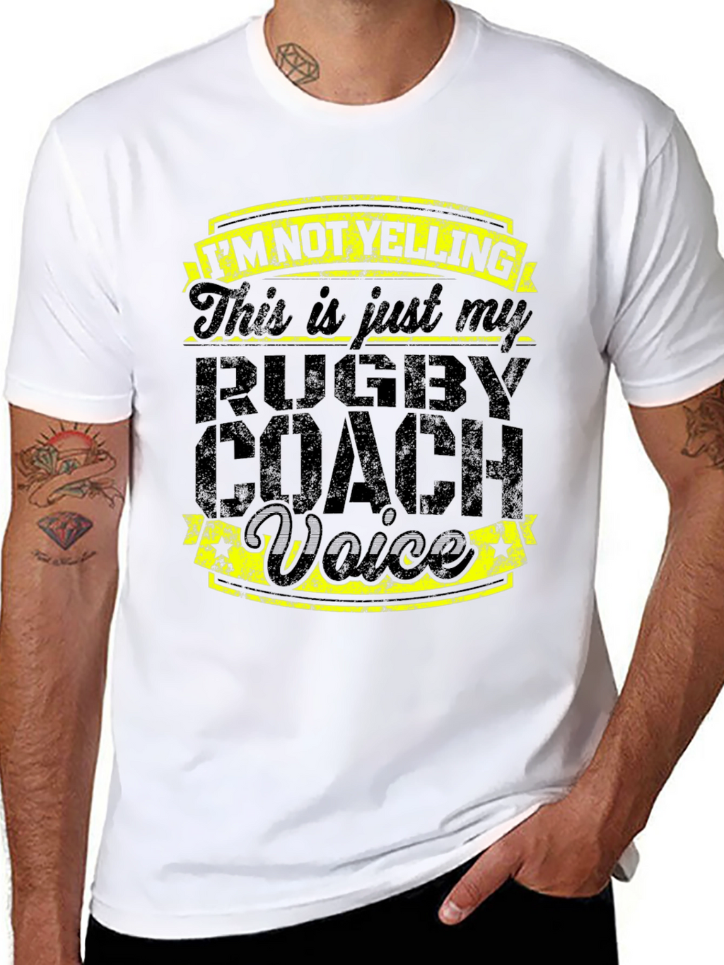 Rugby Coach Voice T-Shirt - Funny Slogan Tee