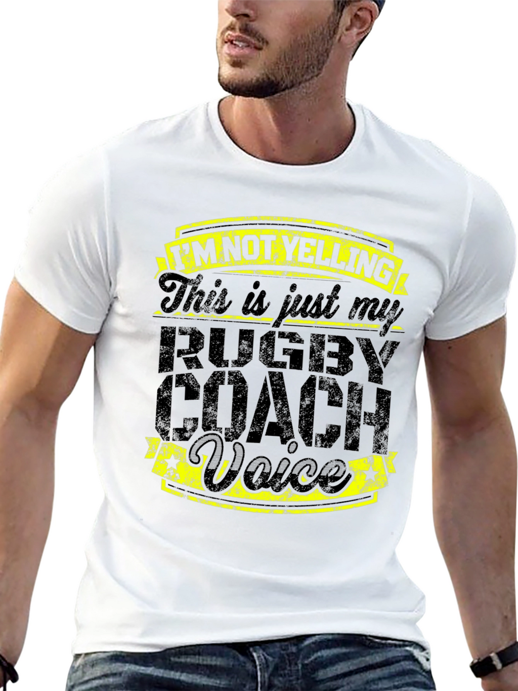 Rugby Coach Voice T-Shirt - Funny Slogan Tee