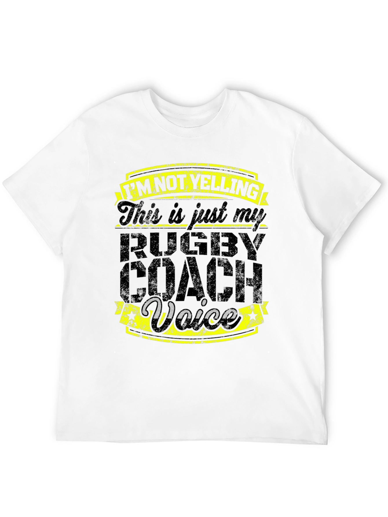 Rugby Coach Voice T-Shirt - Funny Slogan Tee