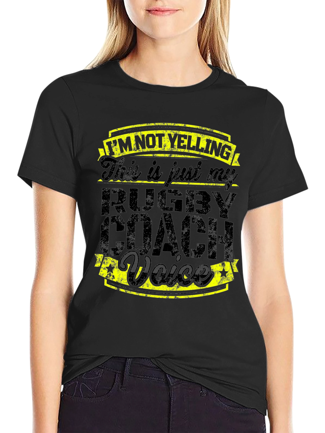 Rugby Coach Voice T-Shirt - Funny Slogan Tee