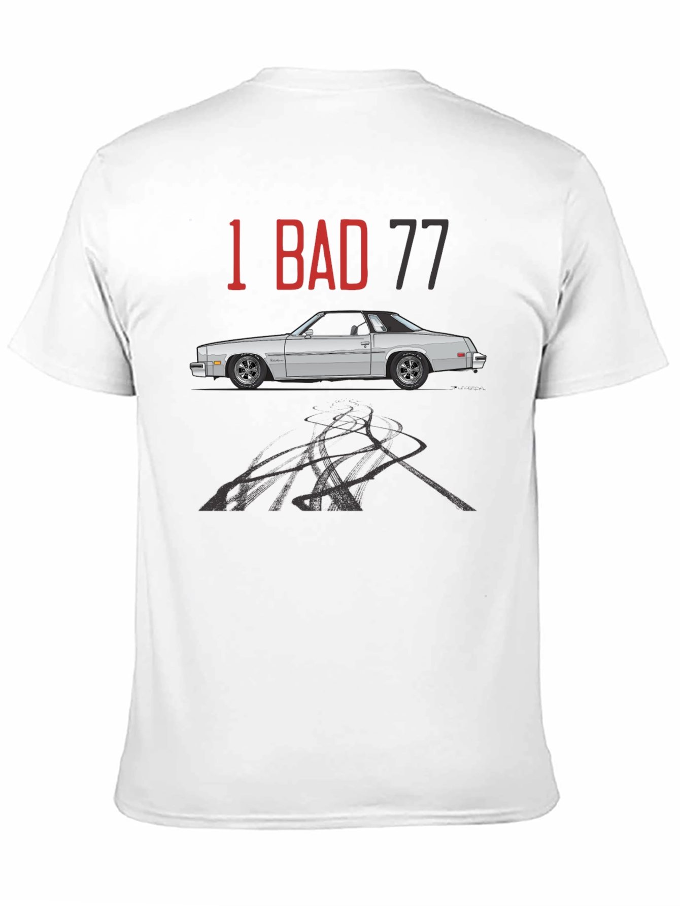 1 Bad 77 Car Graphic Tee - Classic Automotive Style