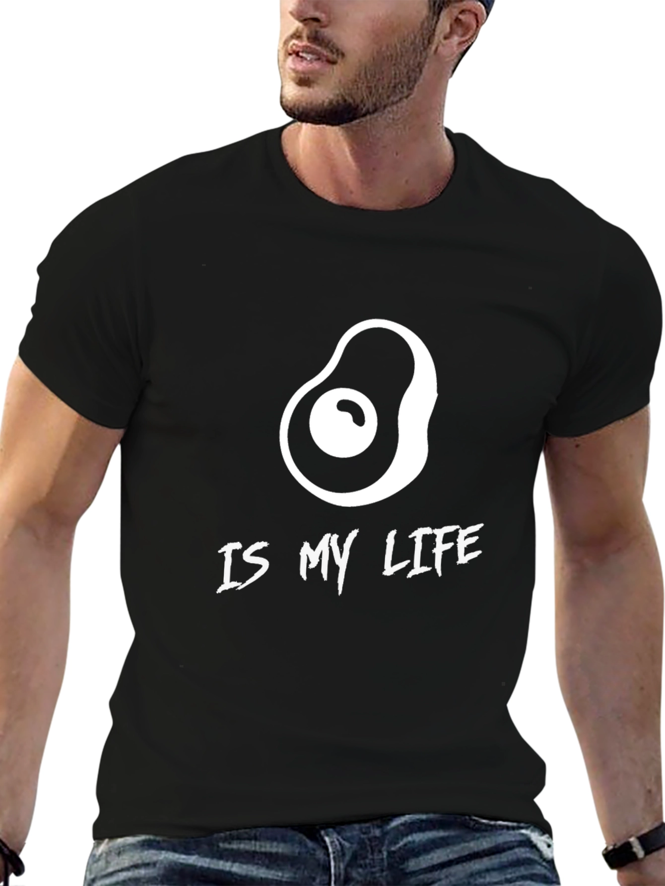 Avocado is My Life T-Shirt - Black Graphic Tee
