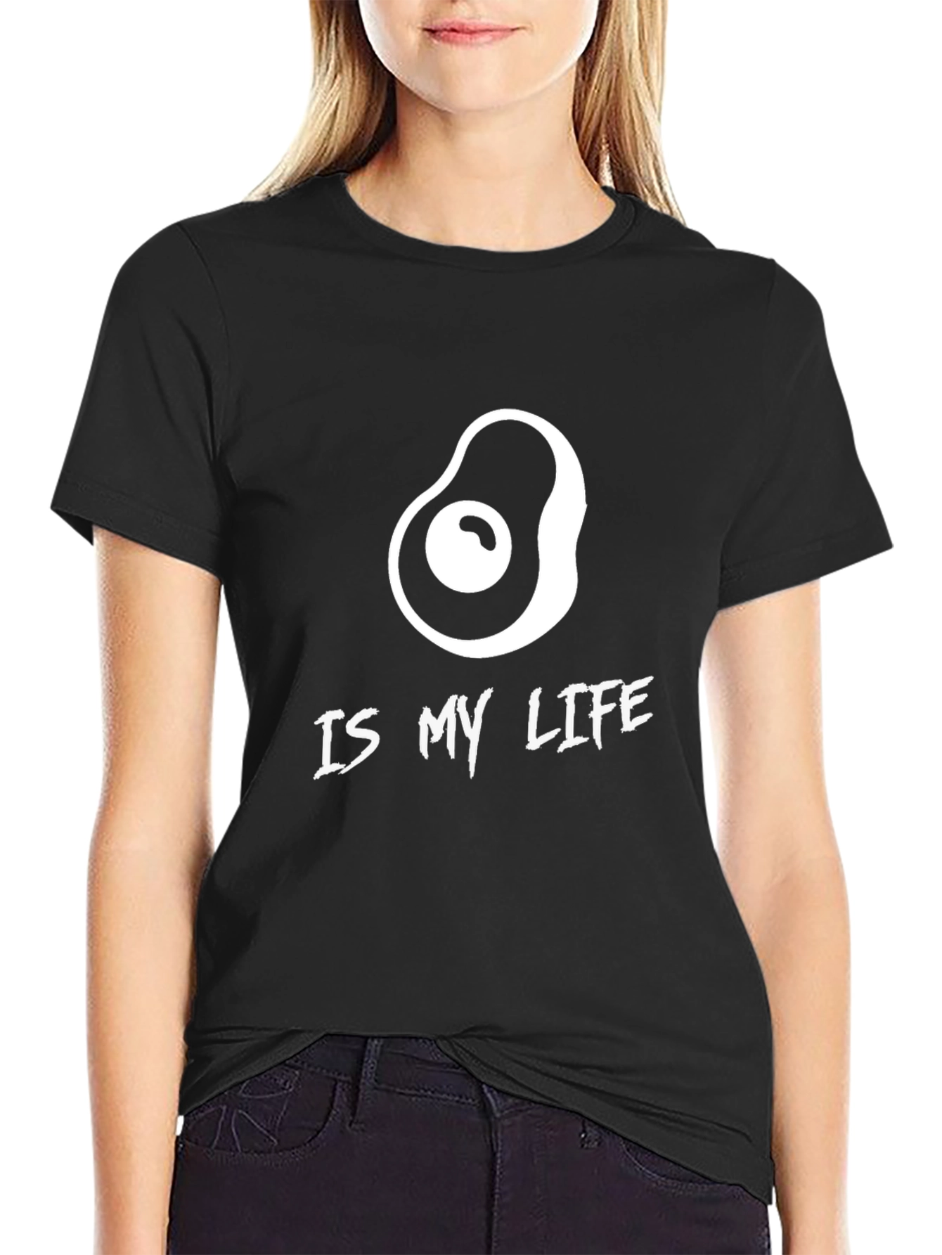 Avocado is My Life T-Shirt - Black Graphic Tee