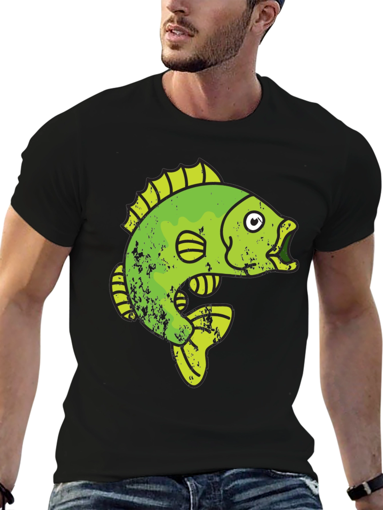 Funky Fish Graphic Tee - Black